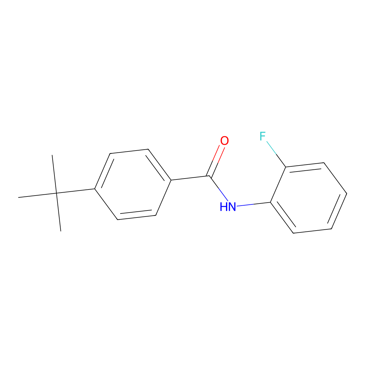 4-Tert-butyl-N-(2-fluorophenyl)benzamide molecular structure, CAS 312704-52-2
