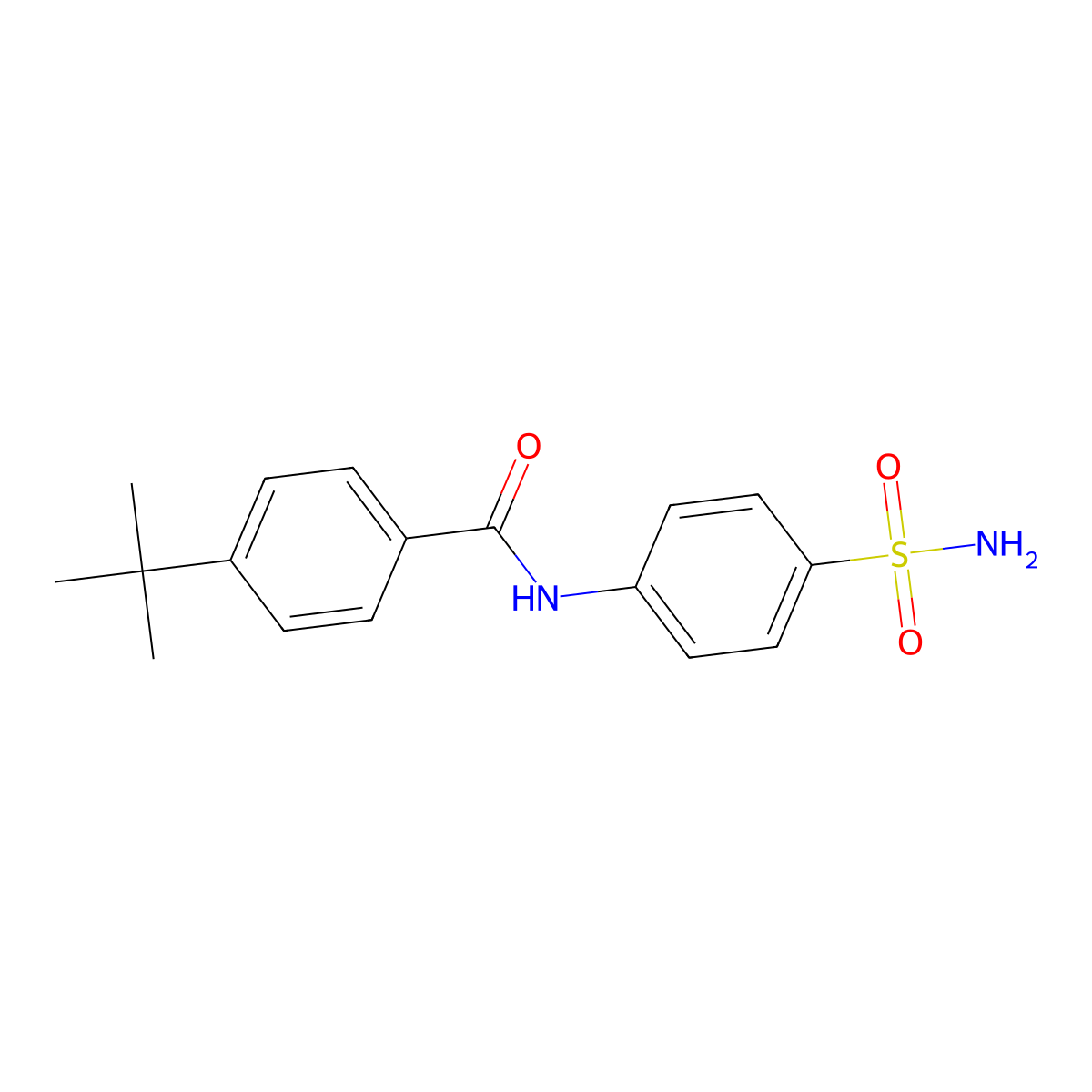 N-(4-(Aminosulfonyl)phenyl)-4-tert-butylbenzamide molecular structure, CAS 312704-63-5