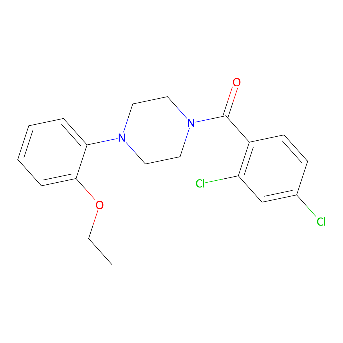 (2,4-Dichlorophenyl)-[4-(2-ethoxyphenyl)piperazin-1-yl]methanone molecular structure, CAS 312704-85-1