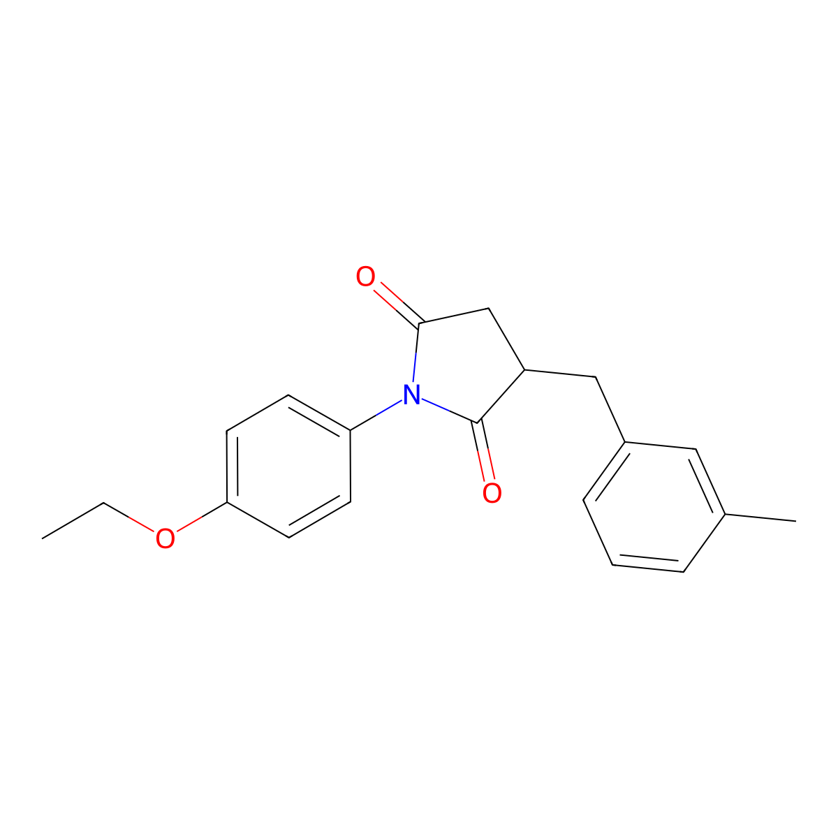 1-(4-Ethoxyphenyl)-3-[(3-methylphenyl)methyl]pyrrolidine-2,5-dione molecular structure, CAS 312705-22-9