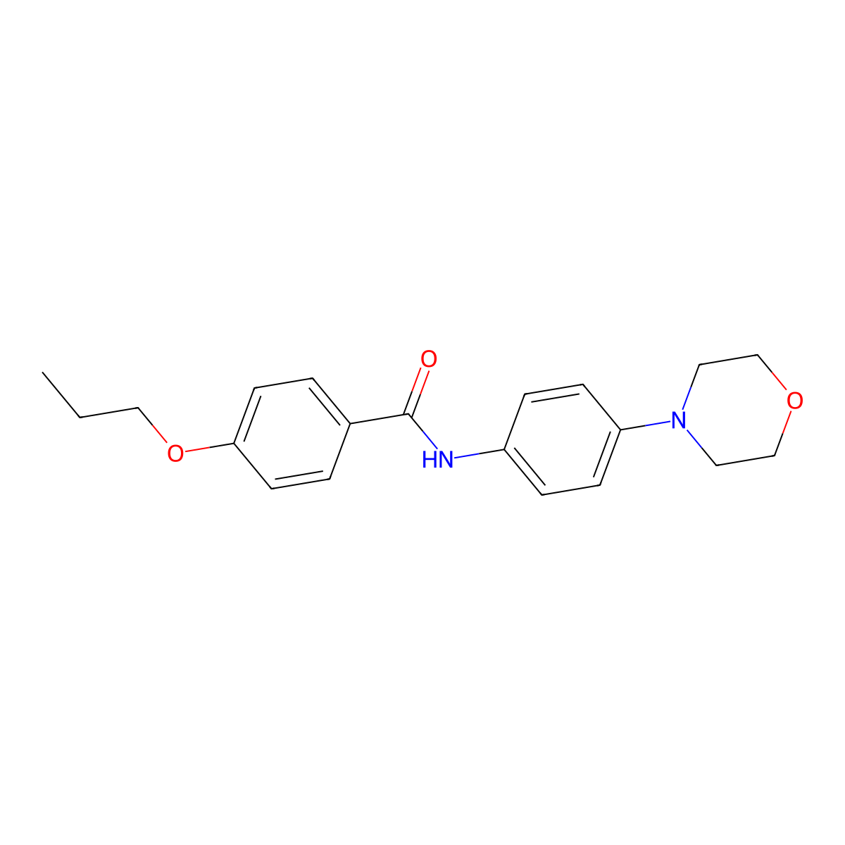 N-(4-morpholin-4-ylphenyl)-4-propoxybenzamide molecular structure, CAS 312705-47-8