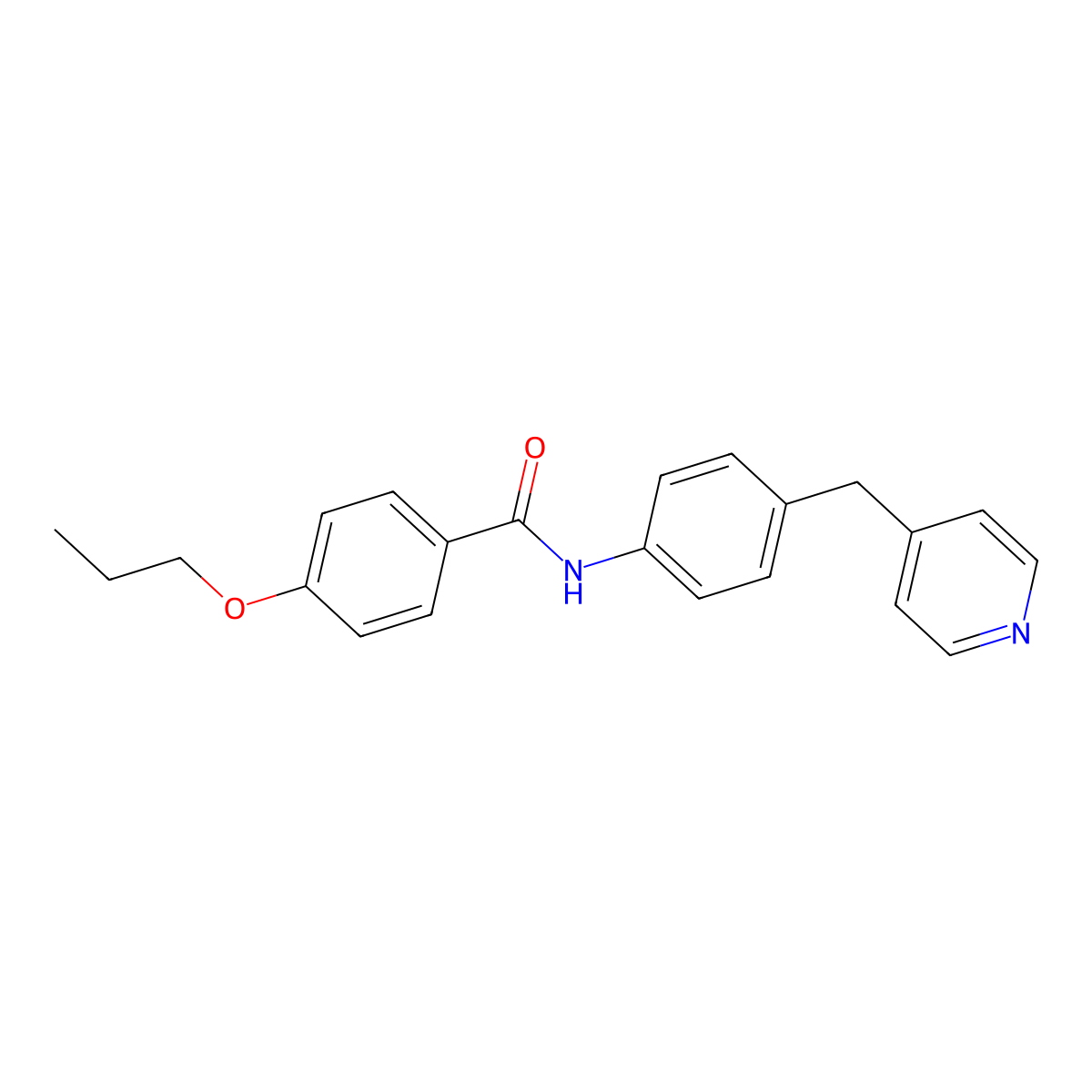 4-propoxy-N-[4-(pyridin-4-ylmethyl)phenyl]benzamide molecular structure, CAS 312705-50-3