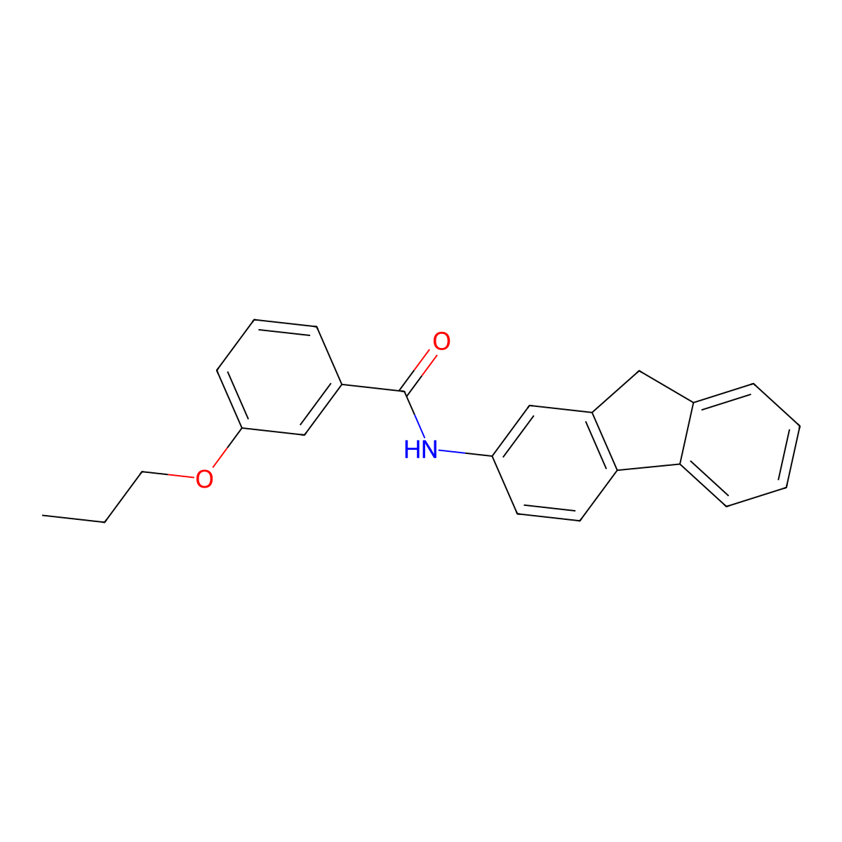 N-(9H-fluoren-2-yl)-3-propoxybenzamide molecular structure, CAS 312705-78-5