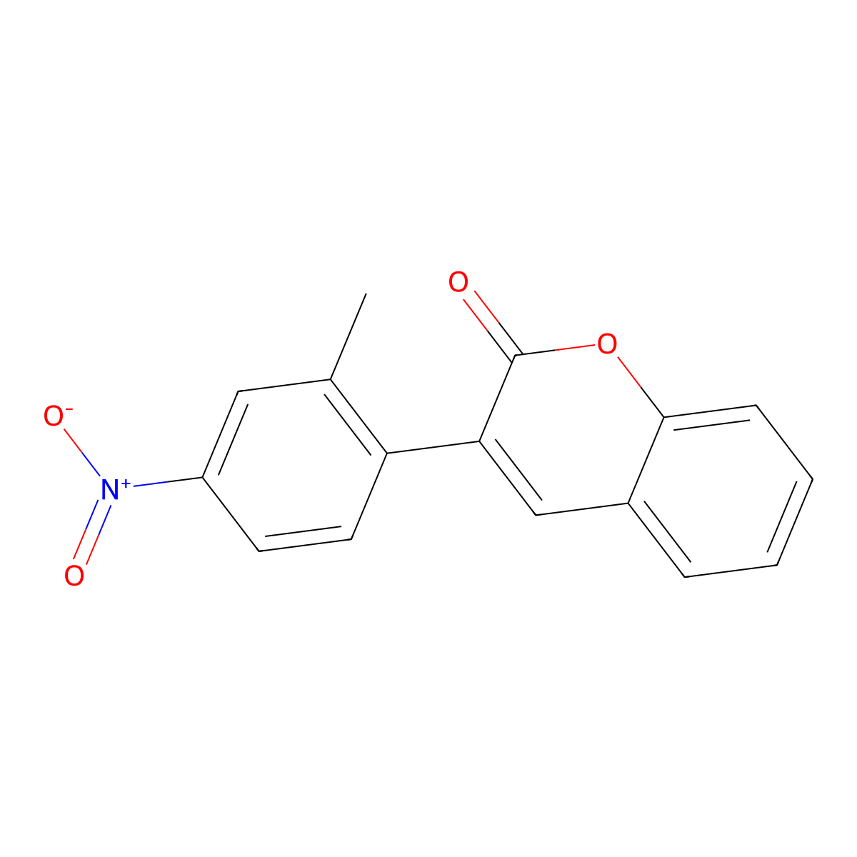 3-(2-methyl-4-nitrophenyl)-2H-chromen-2-one molecular structure, CAS 312706-15-3
