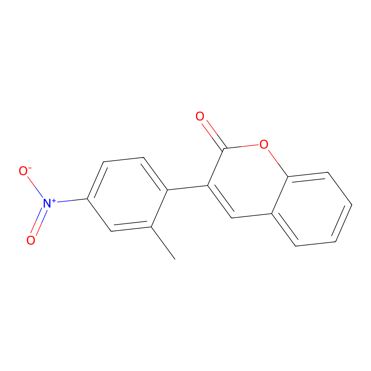 3-(2-methyl-4-nitrophenyl)-2H-chromen-2-one molecular structure, CAS 312706-15-3