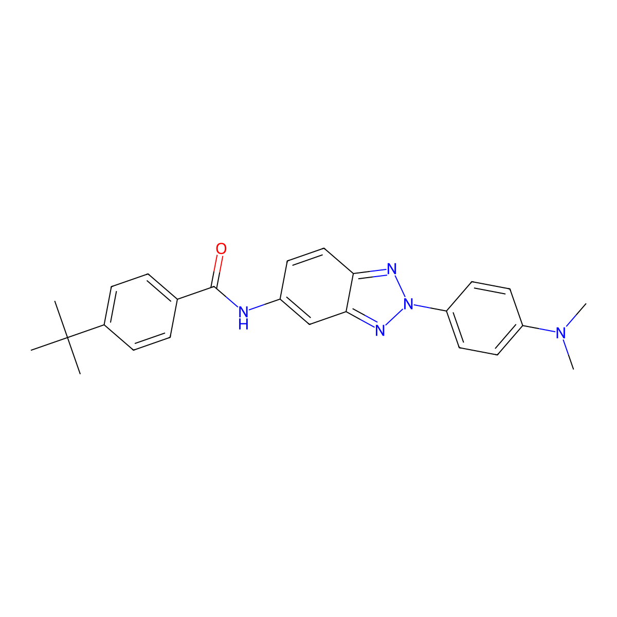 4-tert-butyl-N-{2-[4-(dimethylamino)phenyl]-2H-benzotriazol-5-yl}benzamide molecular structure, CAS 312706-21-1