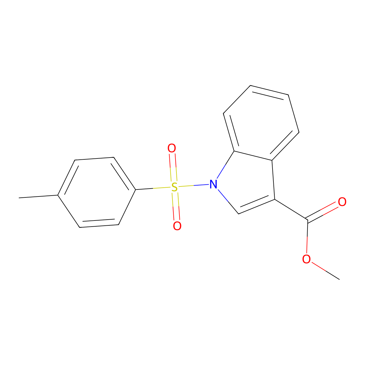 methyl 1-tosyl-1H-indole-3-carboxylate molecular structure, CAS 31271-91-7
