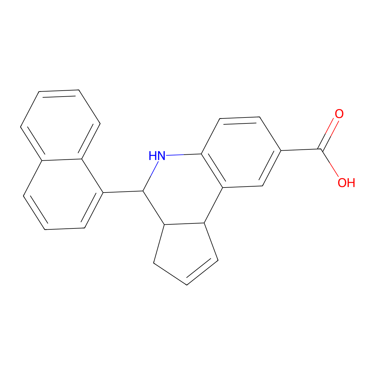 4-Naphthyl-3,4,5,3a,9b-pentahydrocyclopenta[1,2-c]quinoline-8-carboxylic acid molecular structure, CAS 312713-65-8