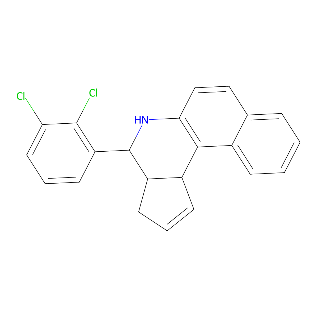 4-(2,3-dichlorophenyl)-3a,4,5,11c-tetrahydro-3H-benzo[f]cyclopenta[c]quinoline molecular structure, CAS 312713-69-2
