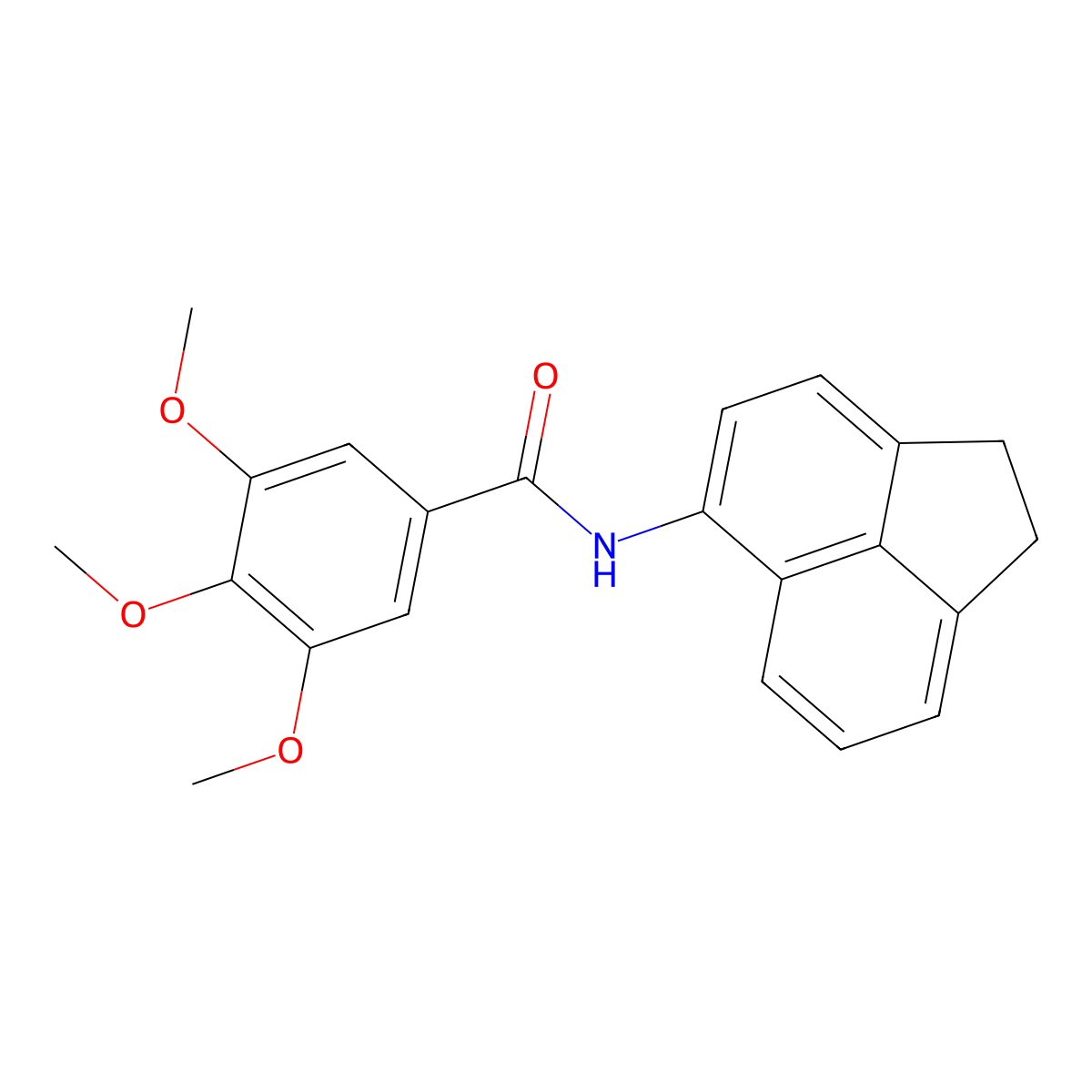 N-(1,2-dihydroacenaphthylen-5-yl)-3,4,5-trimethoxybenzamide molecular structure, CAS 312717-04-7