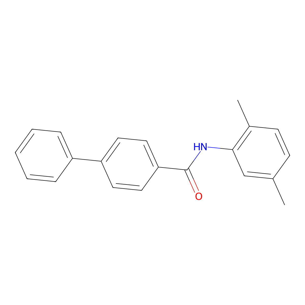 N-(2,5-dimethylphenyl)-4-biphenylcarboxamide molecular structure, CAS 312718-46-0