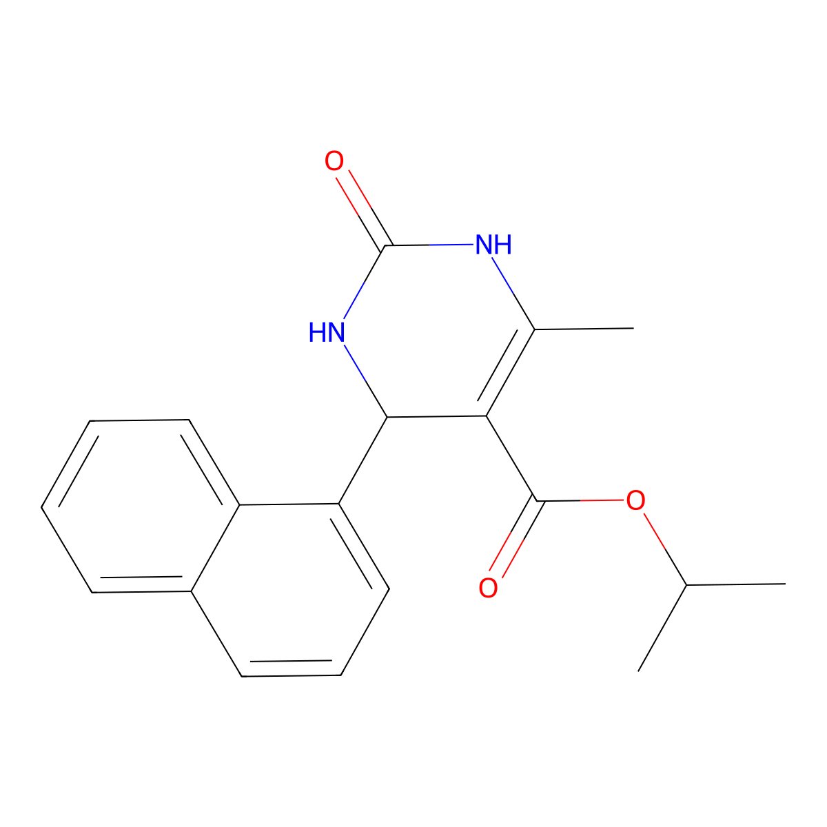Propan-2-yl 6-methyl-4-(naphthalen-1-yl)-2-oxo-1,2,3,4-tetrahydropyrimidine-5-carboxylate molecular structure, CAS 312719-19-0