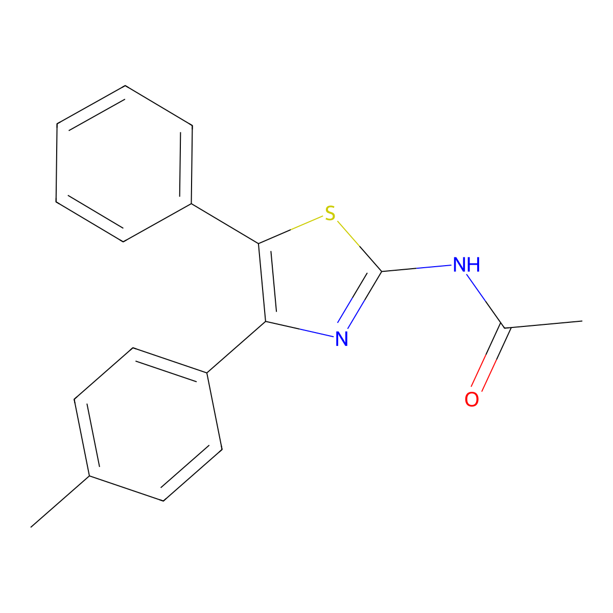 N-[4-(4-methylphenyl)-5-phenyl-1,3-thiazol-2-yl]acetamide molecular structure, CAS 312727-47-2