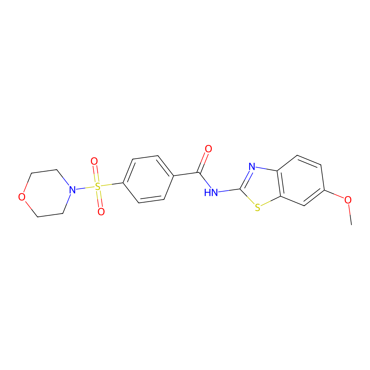 N-(6-methoxy-1,3-benzothiazol-2-yl)-4-(morpholine-4-sulfonyl)benzamide molecular structure, CAS 312727-54-1