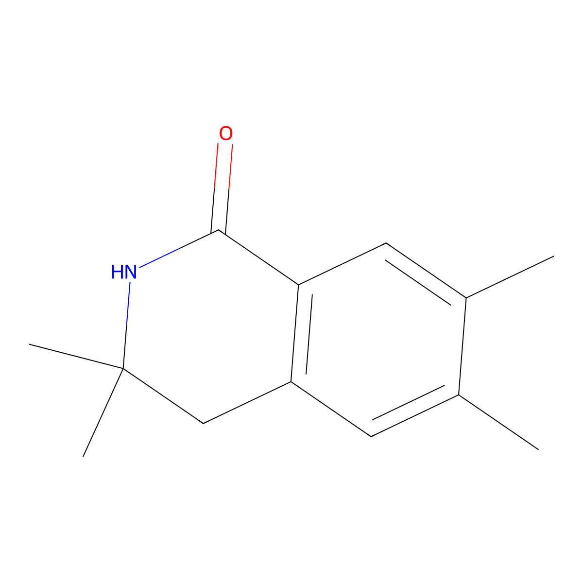 3,3,6,7-Tetramethyl-2,4-dihydroisoquinolin-1-one molecular structure, CAS 312732-73-3