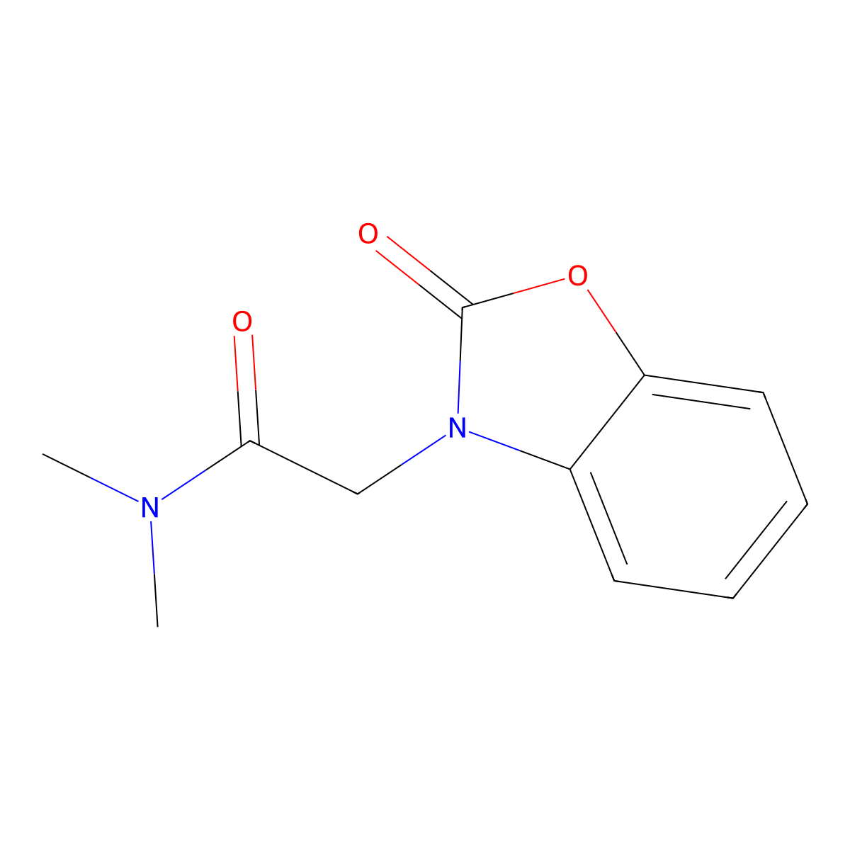 N,N-dimethyl-2-(2-oxo-2,3-dihydro-1,3-benzoxazol-3-yl)acetamide molecular structure, CAS 312732-78-8