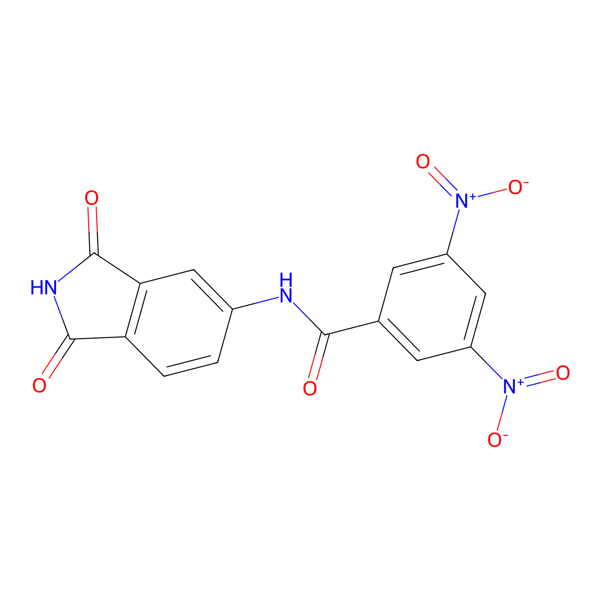 N-(1,3-dioxo-2,3-dihydro-1H-isoindol-5-yl)-3,5-dinitrobenzamide molecular structure, CAS 312732-79-9