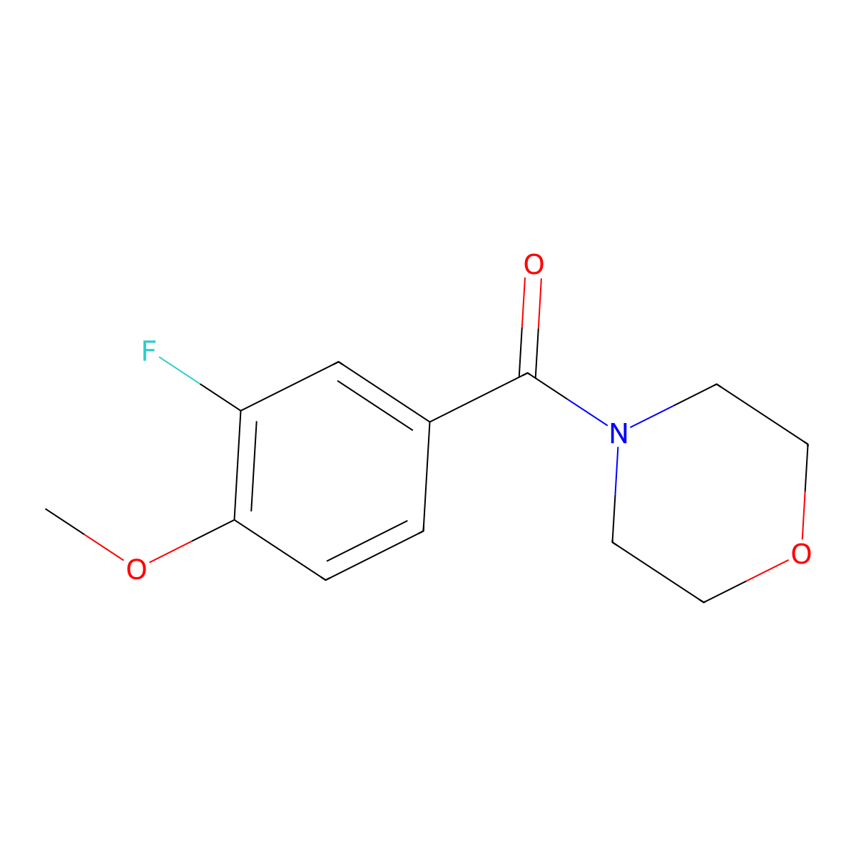 (3-Fluoro-4-methoxyphenyl)(morpholin-4-yl)methanone molecular structure, CAS 312733-61-2