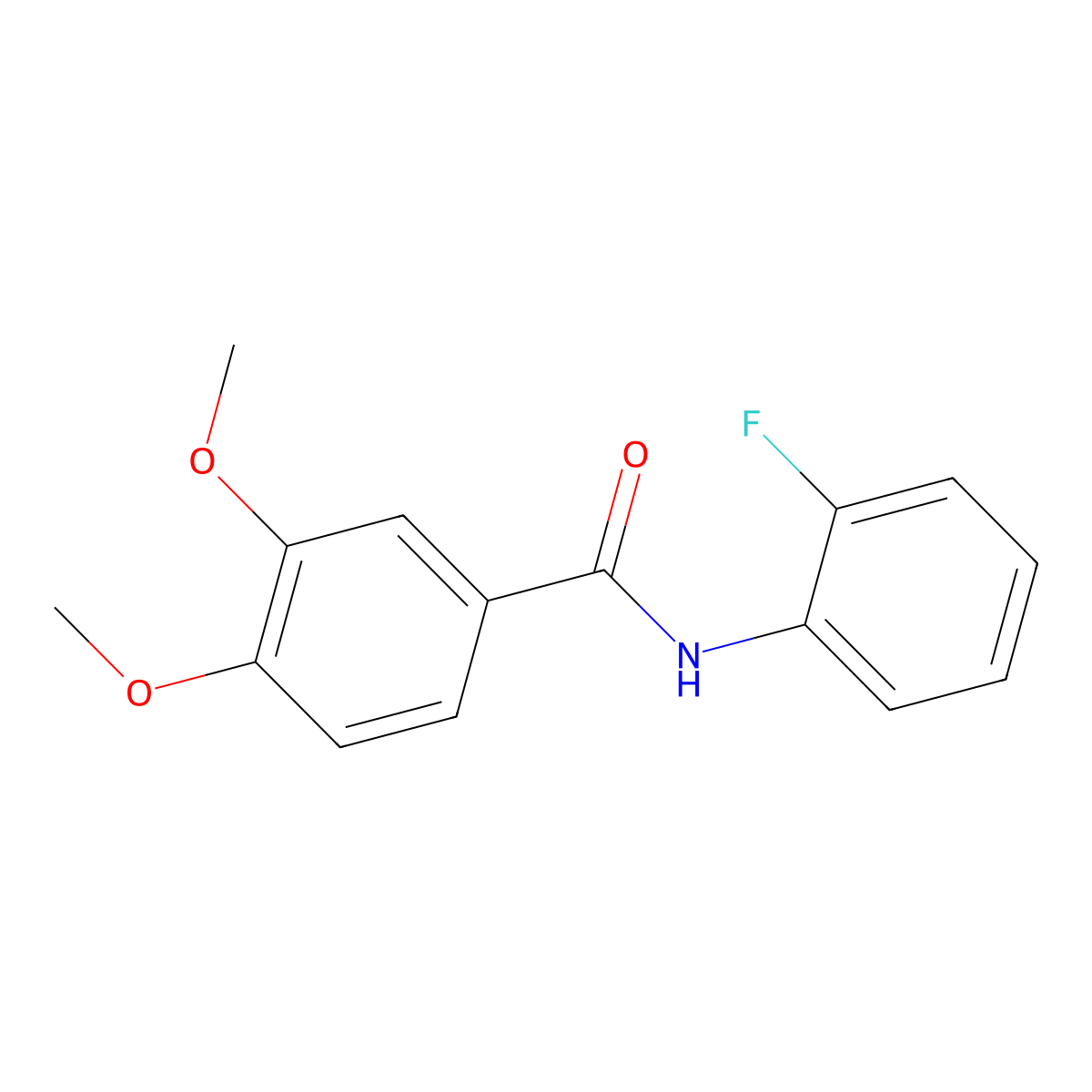 N-(2-fluorophenyl)-3,4-dimethoxybenzamide molecular structure, CAS 312734-34-2