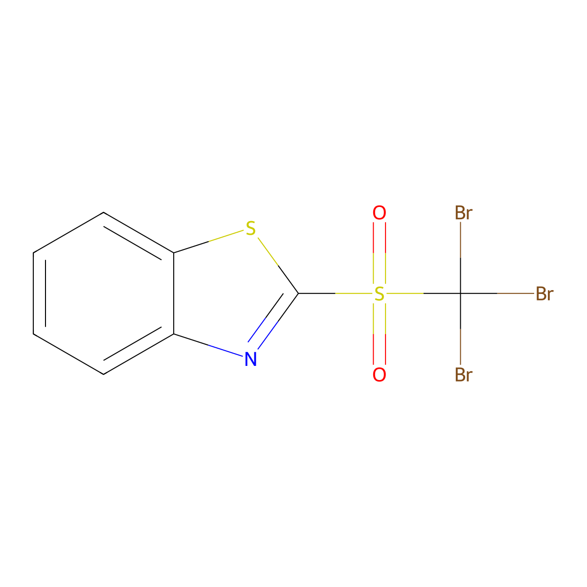 Benzothiazole, 2-[(tribromomethyl)sulfonyl]- molecular structure, CAS 31274-42-7