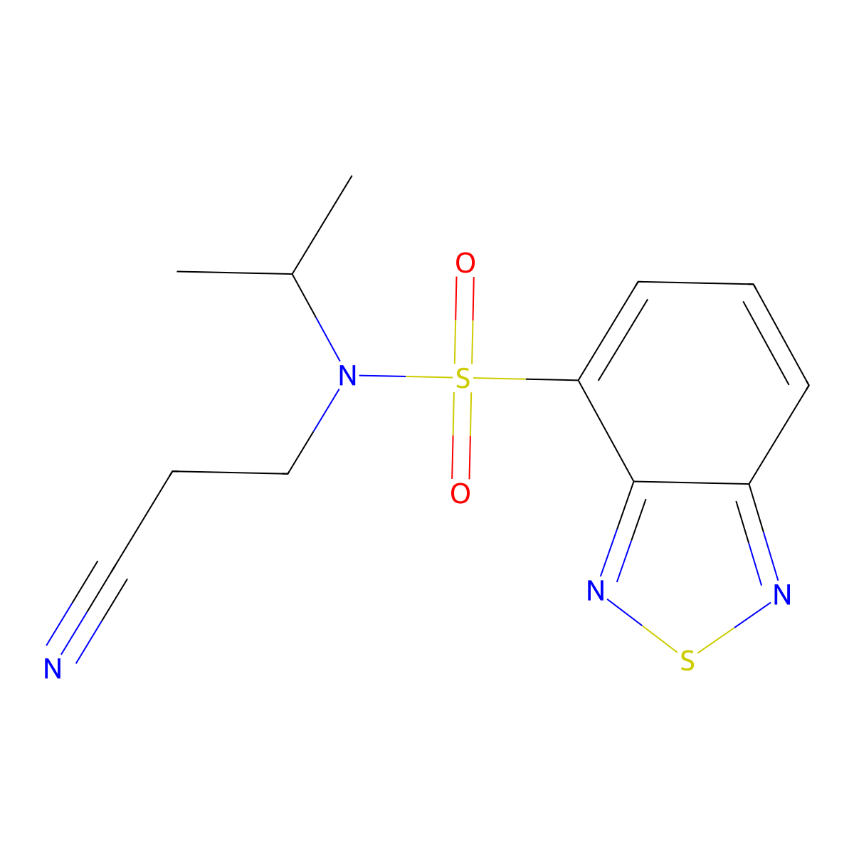 N-(2-cyanoethyl)-N-isopropylbenzo[c][1,2,5]thiadiazole-4-sulfonamide molecular structure, CAS 312742-08-8