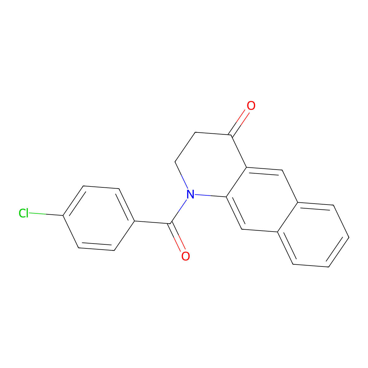1-(4-Chlorobenzoyl)-2,3-dihydrobenzo[g]quinolin-4-one molecular structure, CAS 312742-12-4