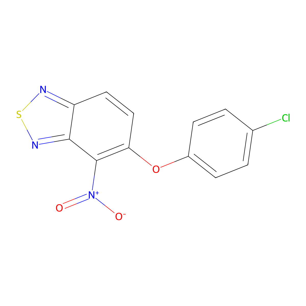 5-(4-Chlorophenoxy)-4-nitro-2,1,3-benzothiadiazole molecular structure, CAS 312742-17-9