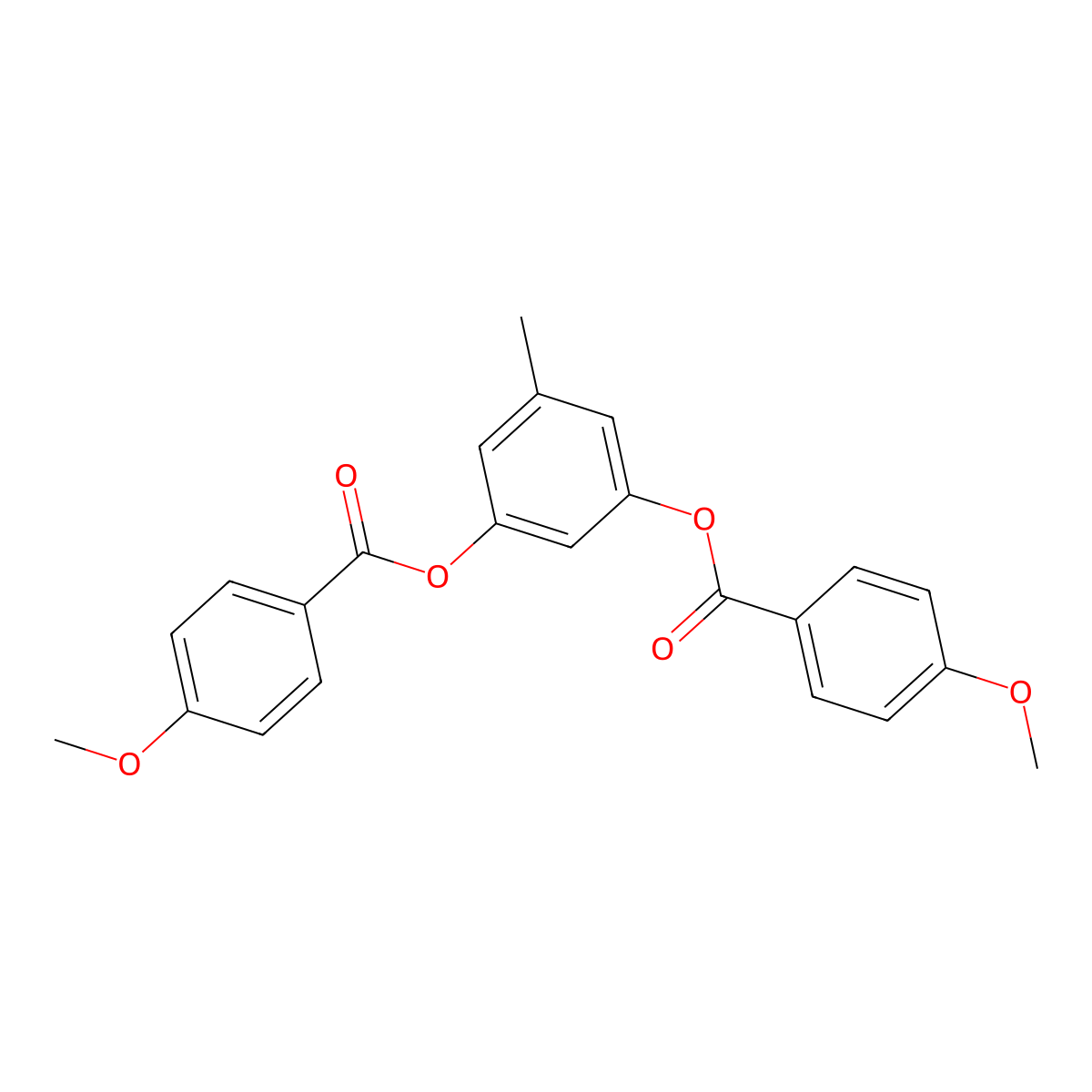 5-Methyl-1,3-phenylene bis(4-methoxybenzoate) molecular structure, CAS 312743-34-3