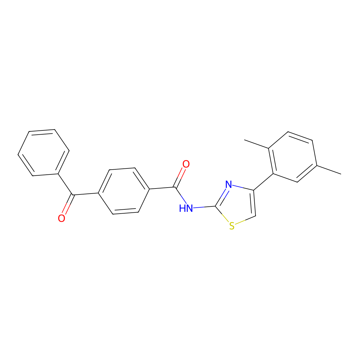 4-benzoyl-N-[4-(2,5-dimethylphenyl)-1,3-thiazol-2-yl]benzamide molecular structure, CAS 312743-78-5