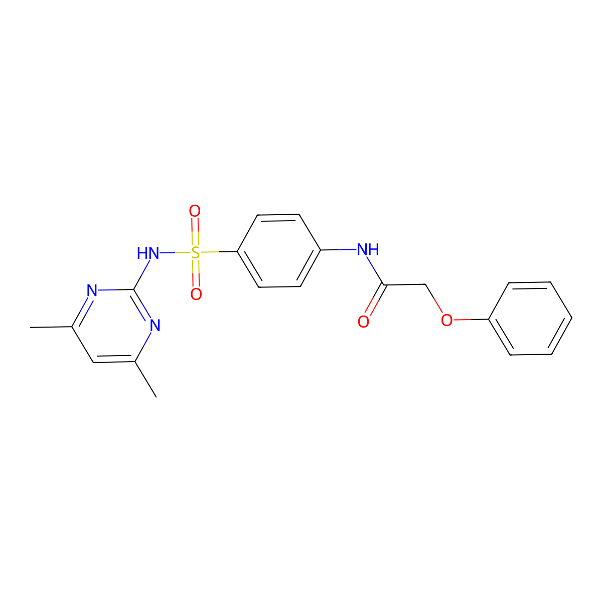 N-{4-[(4,6-dimethylpyrimidin-2-yl)sulfamoyl]phenyl}-2-phenoxyacetamide molecular structure, CAS 312743-82-1