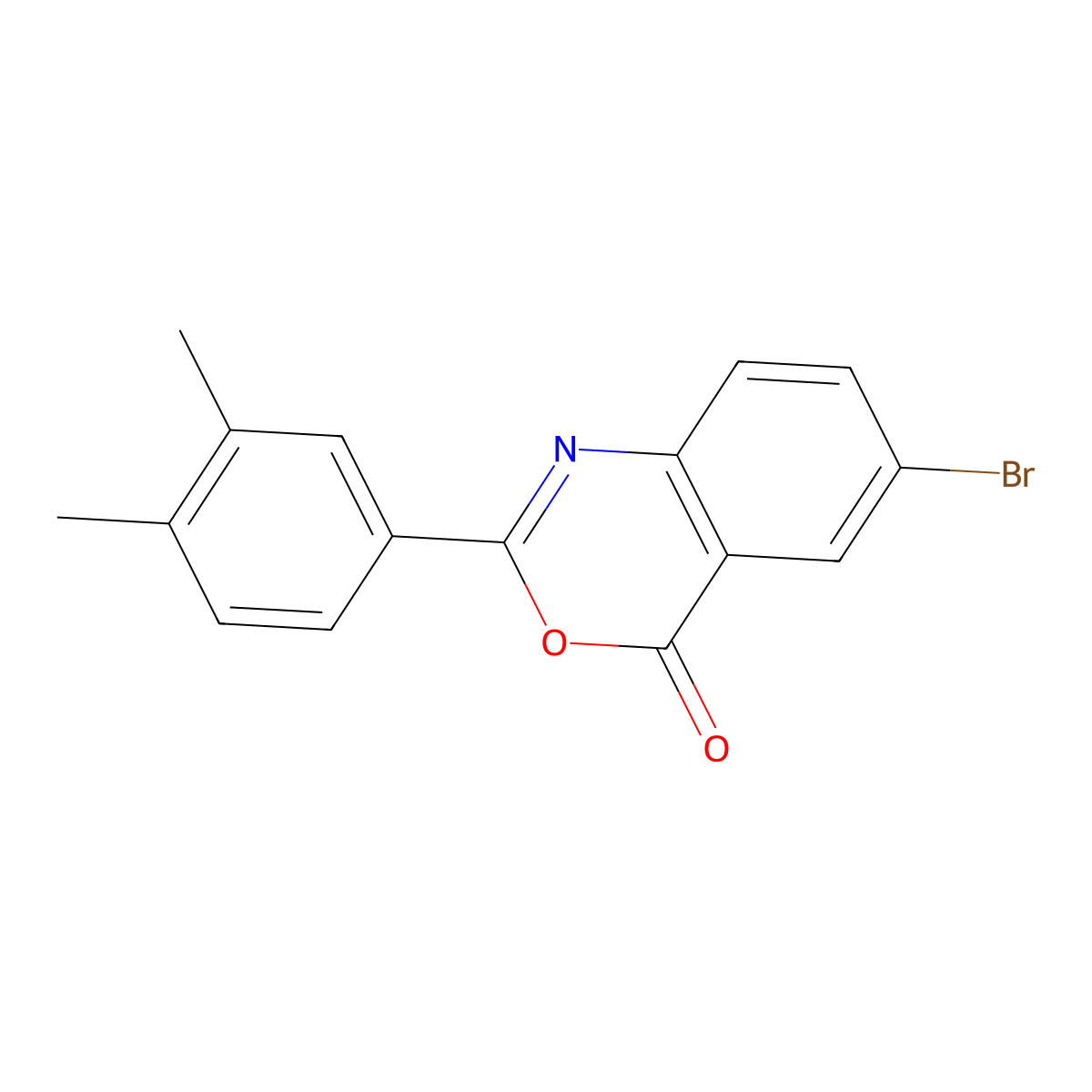 6-bromo-2-(3,4-dimethylphenyl)-4H-3,1-benzoxazin-4-one molecular structure, CAS 312744-37-9