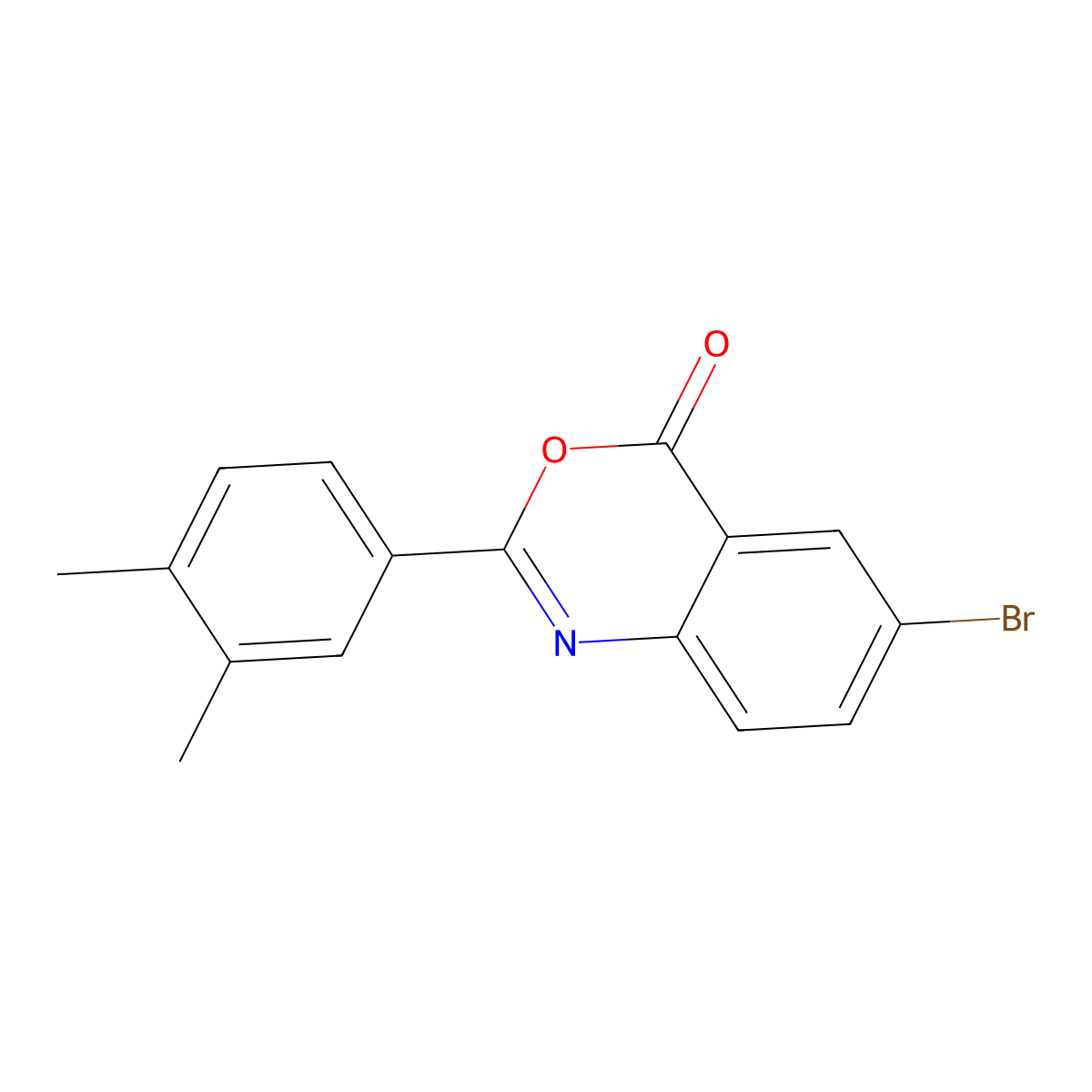 6-bromo-2-(3,4-dimethylphenyl)-4H-3,1-benzoxazin-4-one molecular structure, CAS 312744-37-9