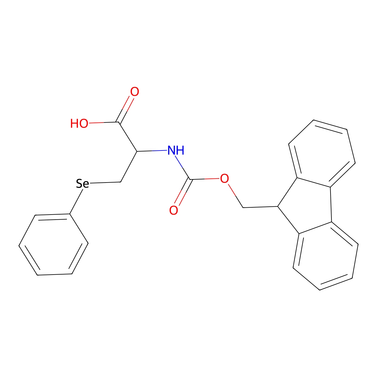 Fmoc-Sec(phenyl)-OH molecular structure, CAS 312746-41-1
