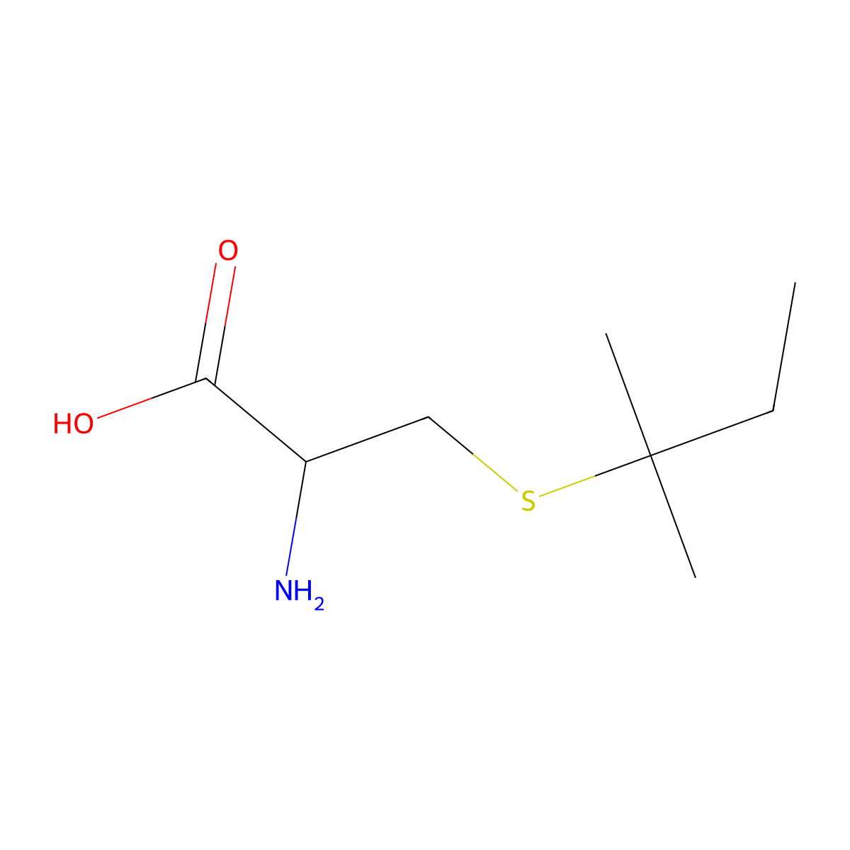 S-(2-Methylbutan-2-yl)-L-cysteine molecular structure, CAS 312746-71-7