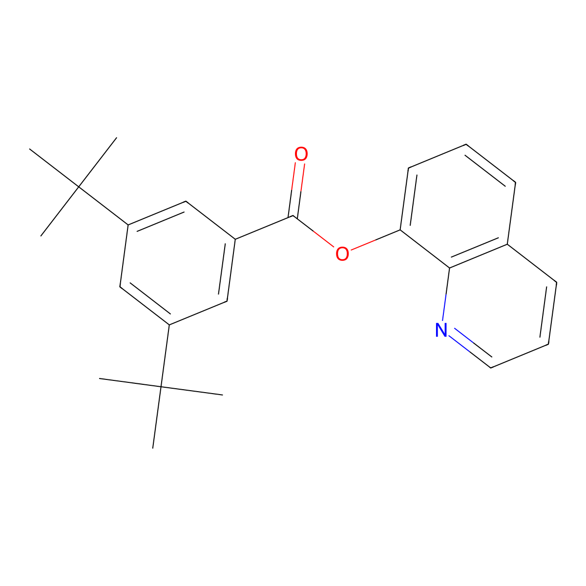 8-Quinolinyl 3,5-ditert-butylbenzoate molecular structure, CAS 312747-02-7