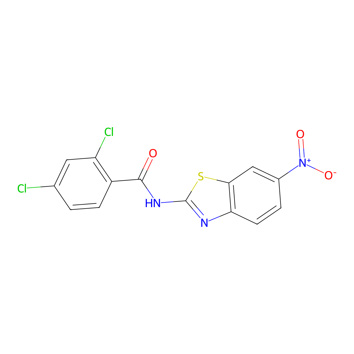 2,4-Dichloro-N-(6-nitro-1,3-benzothiazol-2-yl)benzamide molecular structure, CAS 312747-20-9
