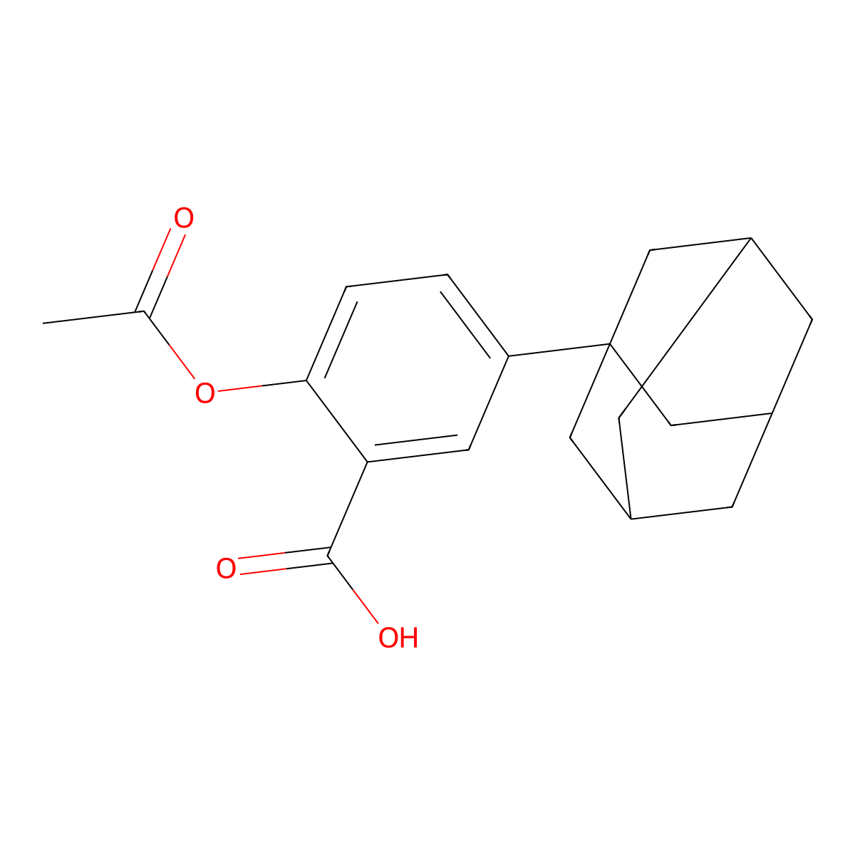 2-acetyloxy-5-(1-adamantyl)benzoic Acid molecular structure, CAS 312747-77-6