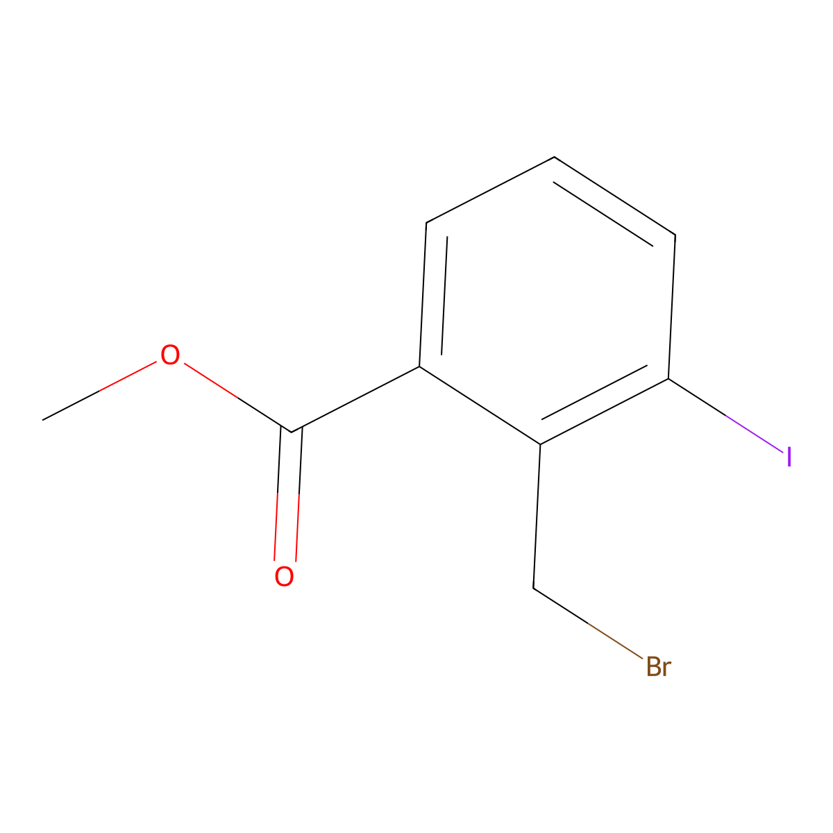 Methyl 2-(bromomethyl)-3-iodobenzoate molecular structure, CAS 312747-81-2