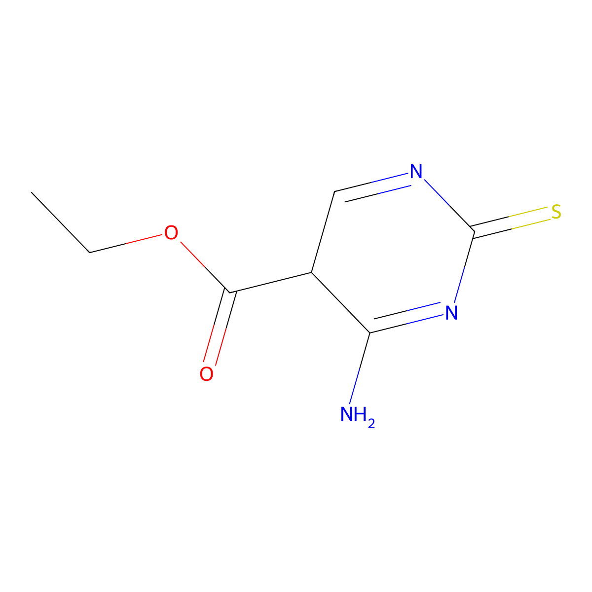 Ethyl 4-amino-2-thioxo-2,5-dihydropyrimidine-5-carboxylate molecular structure, CAS 312748-25-7