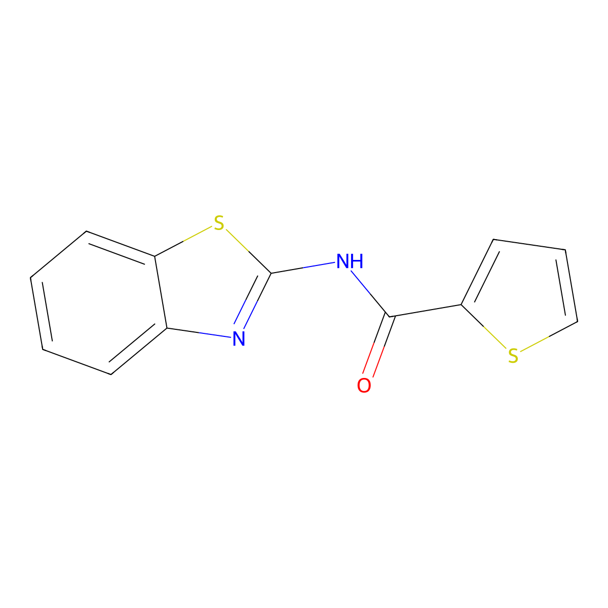 N-(1,3-benzothiazol-2-yl)-2-thiophenecarboxamide molecular structure, CAS 312748-26-8