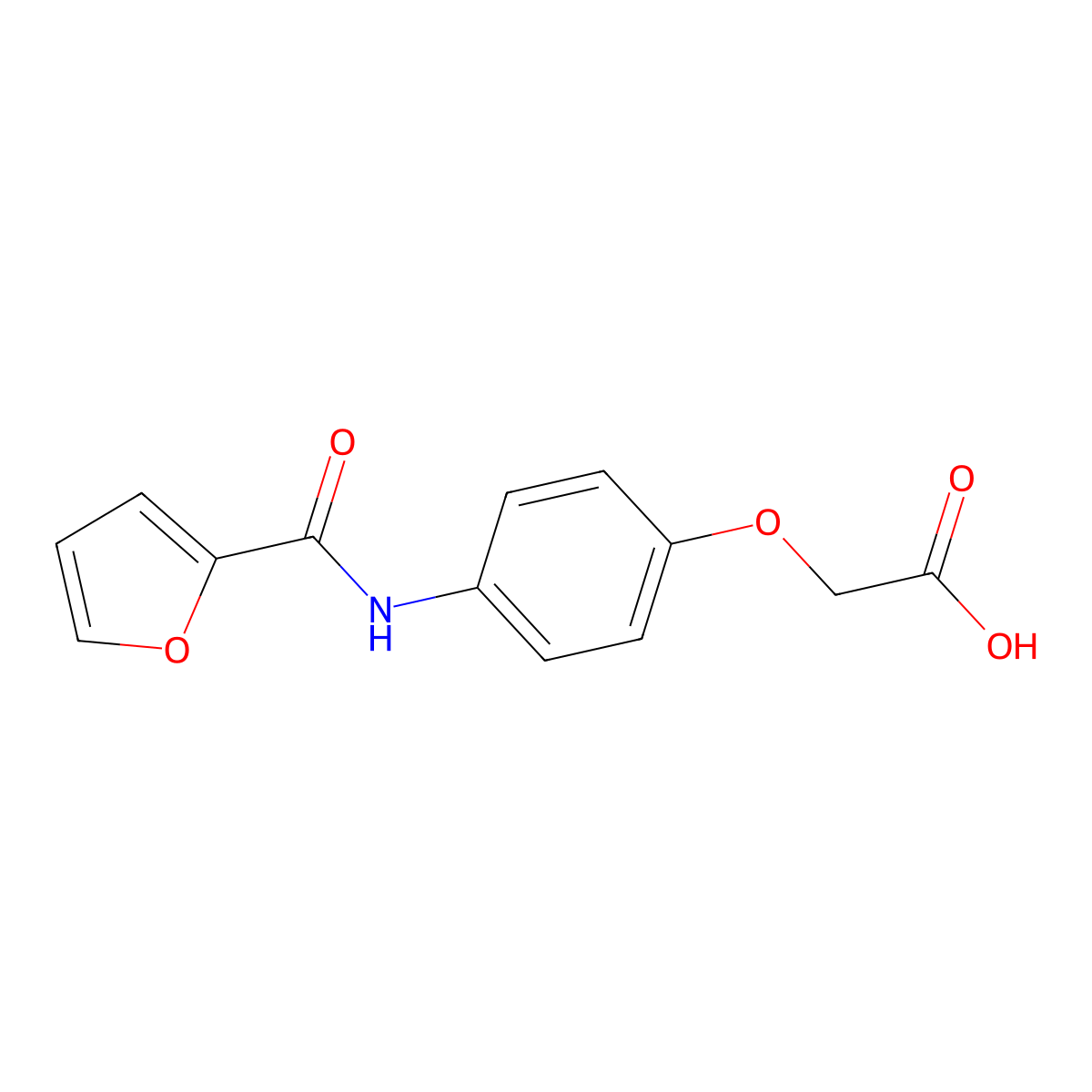 [4-(2-Furoylamino)phenoxy]acetic acid molecular structure, CAS 312748-79-1