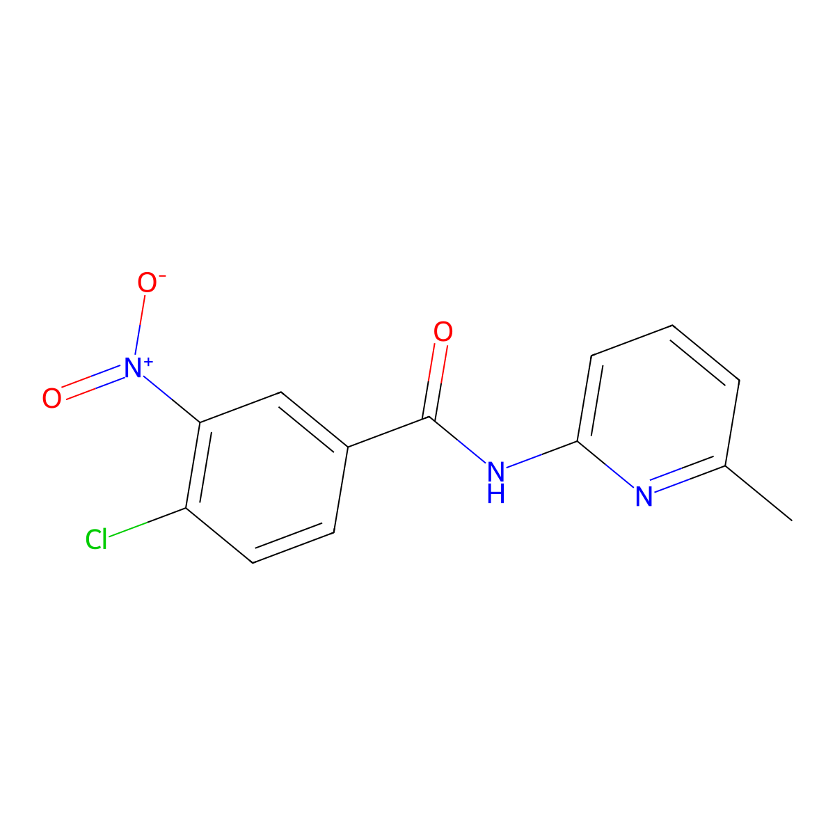 4-chloro-N-(6-methylpyridin-2-yl)-3-nitrobenzamide molecular structure, CAS 312748-80-4