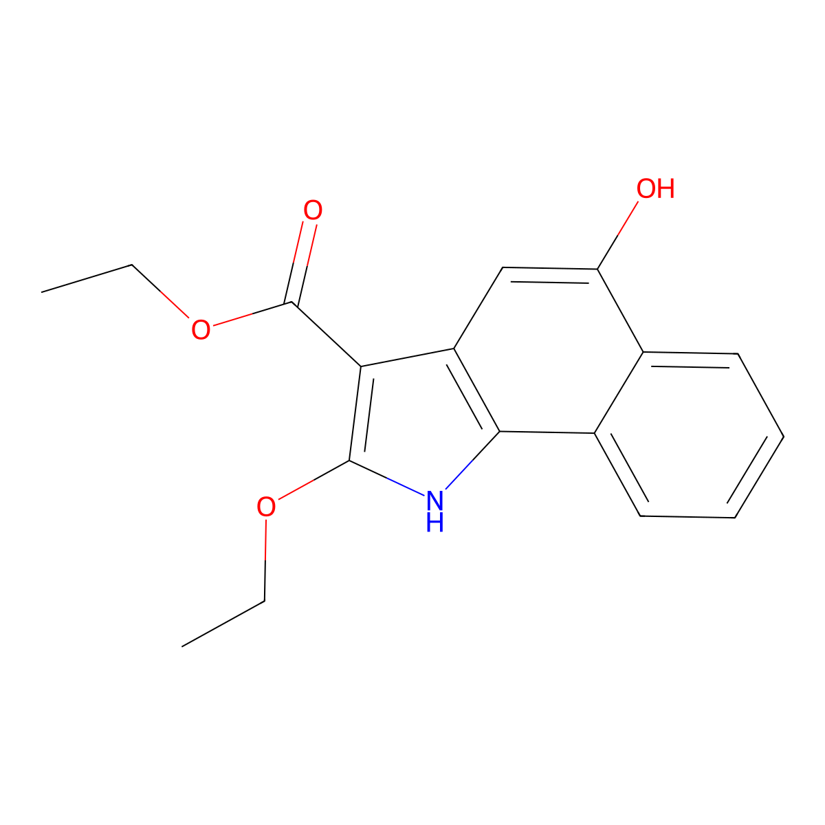 ethyl 2-ethoxy-5-hydroxy-1H-benzo[g]indole-3-carboxylate molecular structure, CAS 312748-98-4