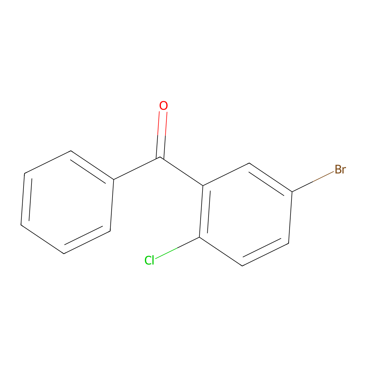 (5-Bromo-2-chlorophenyl)(phenyl)methanone molecular structure, CAS 312749-31-8
