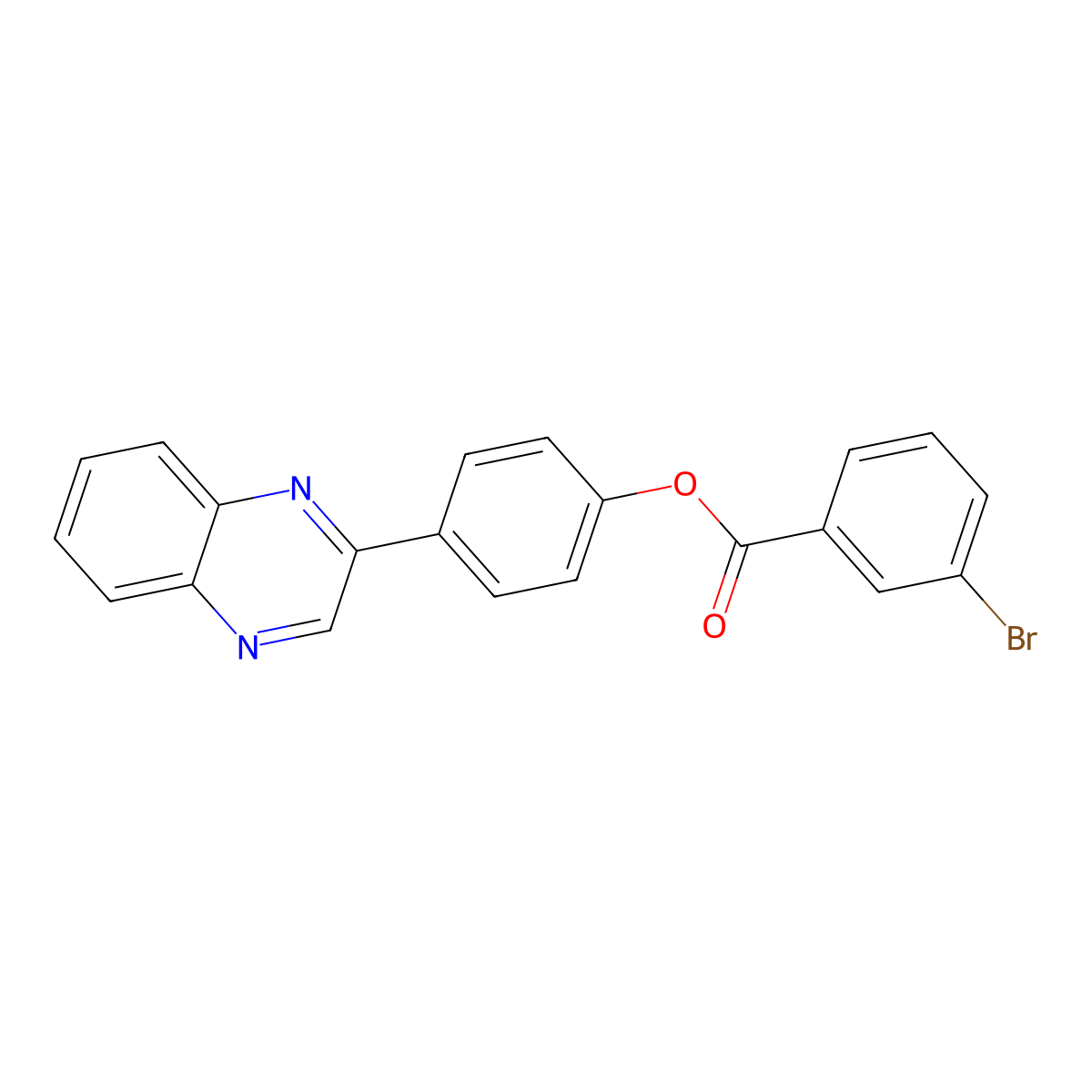 (4-Quinoxalin-2-ylphenyl) 3-bromobenzoate molecular structure, CAS 312749-40-9