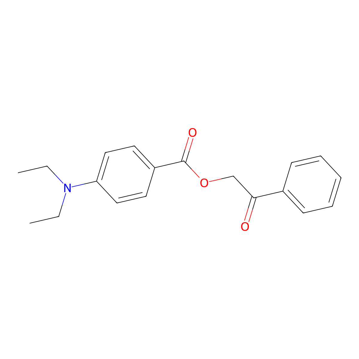 2-Oxo-2-phenylethyl 4-(diethylamino)benzoate molecular structure, CAS 312750-18-8