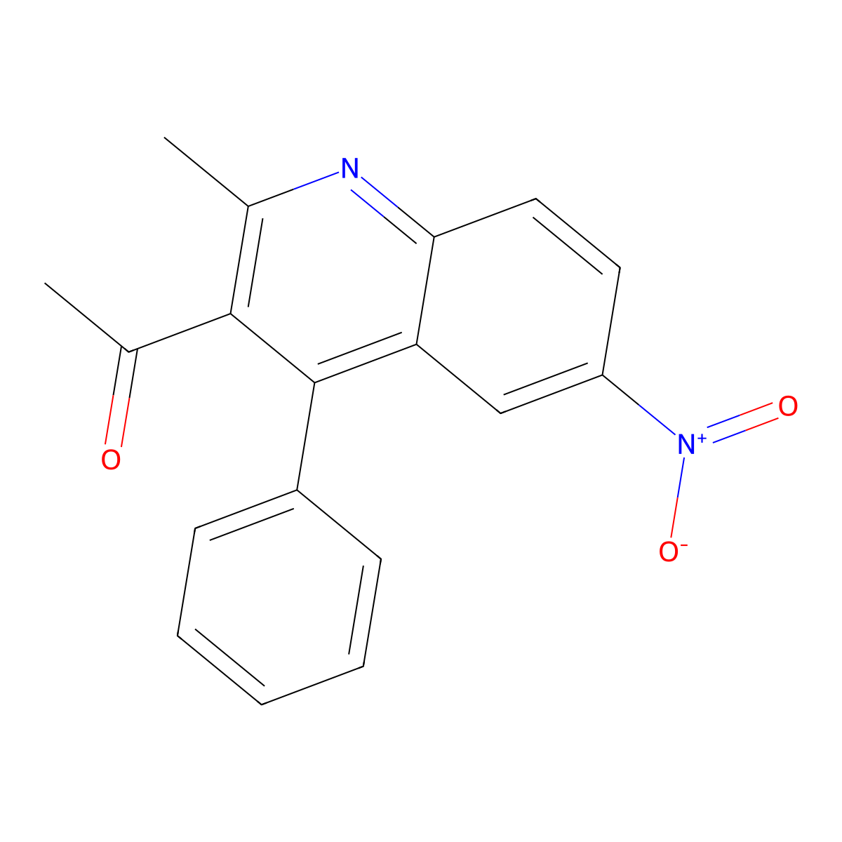 1-(2-Methyl-6-nitro-4-phenylquinolin-3-yl)ethanone molecular structure, CAS 312750-41-7