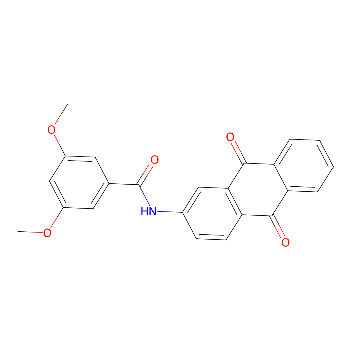 N-(9,10-dioxo-9,10-dihydroanthracen-2-yl)-3,5-dimethoxybenzamide molecular structure, CAS 312750-50-8