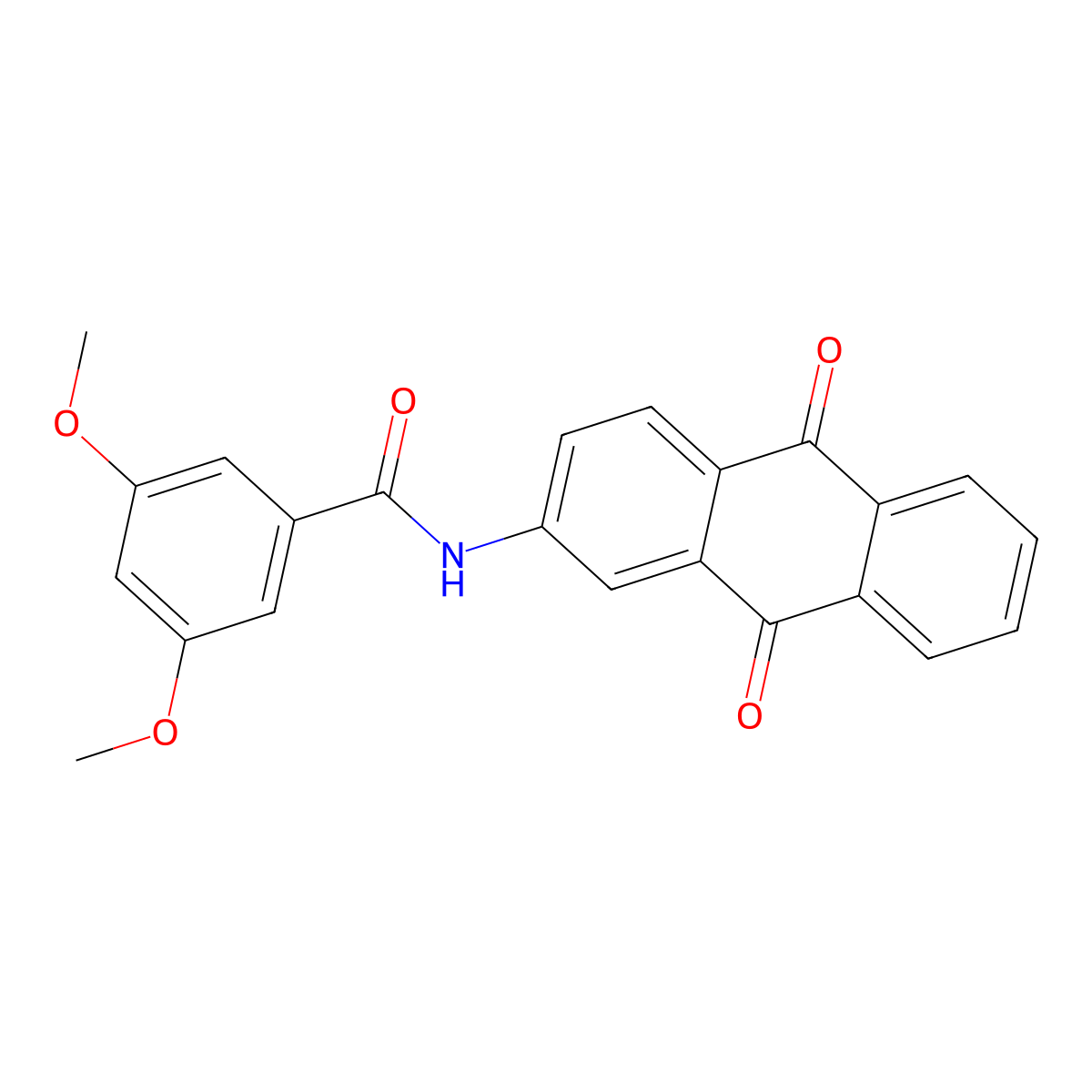 N-(9,10-dioxo-9,10-dihydroanthracen-2-yl)-3,5-dimethoxybenzamide molecular structure, CAS 312750-50-8