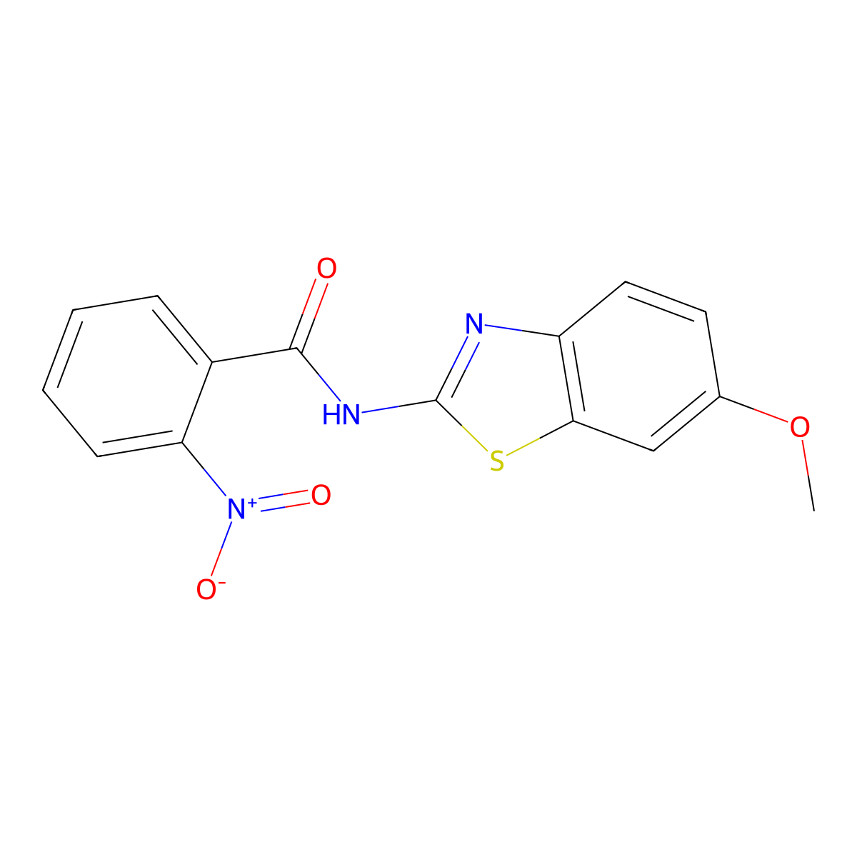 N-(6-methoxy-1,3-benzothiazol-2-yl)-2-nitrobenzamide molecular structure, CAS 312750-68-8